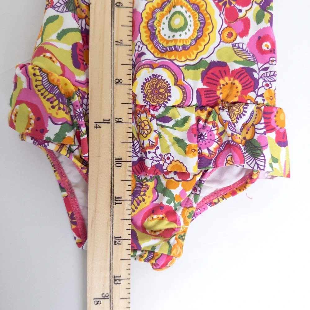 Vera Bradley Floral One Piece Swimsuit Baby Girls 3-6M Multicolor‎ Ruffle